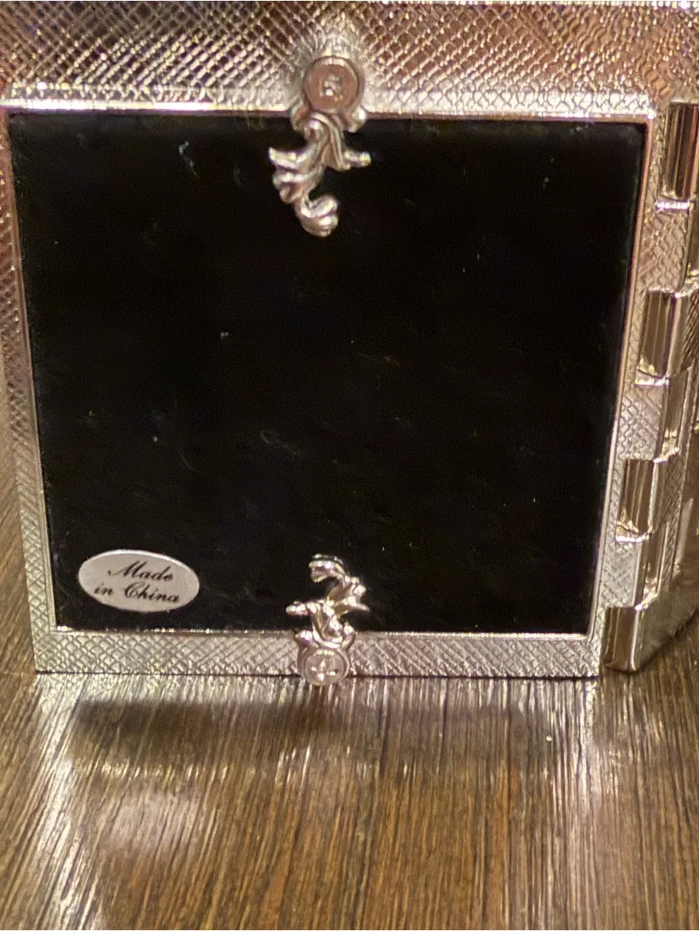 Vintage Things Remembered Folding Double Heart Picture Frame & Mirror Swarovski